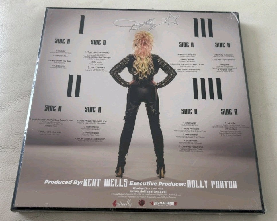 Dolly Parton Rockstar NEW Limited Edition 4-LP Clear Blue Vinyl Box Set sealed