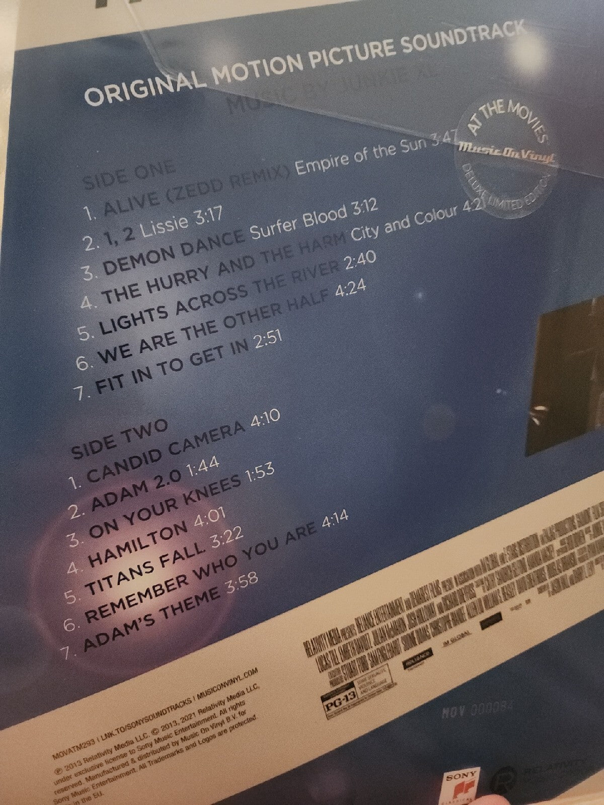 Paranoia (Soundtrack) Junkie XL [Import] [Blue Vinyl] NEW LP Album LIMITED 500
