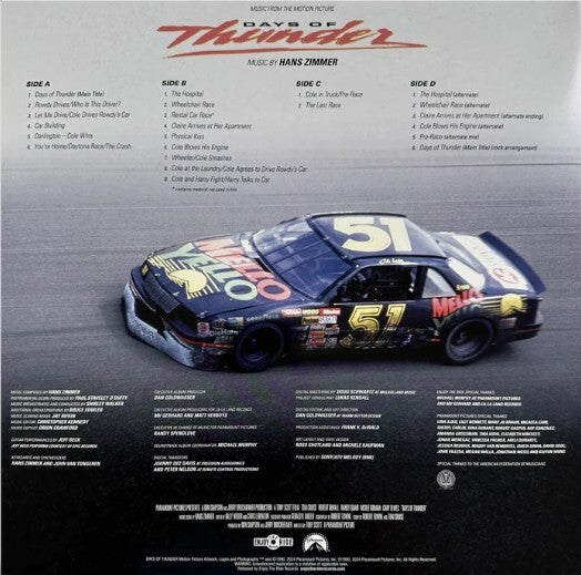DAYS OF THUNDER ~ Original 1990 SOUNDTRACK SCORE ~ OST Vinyl LP LIMITED COLOR