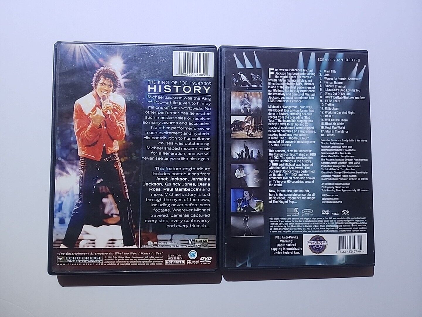 Michael Jackson DVD LOT History: The King of Pop 1958 - 2009 + LIVE IN BUCHAREST