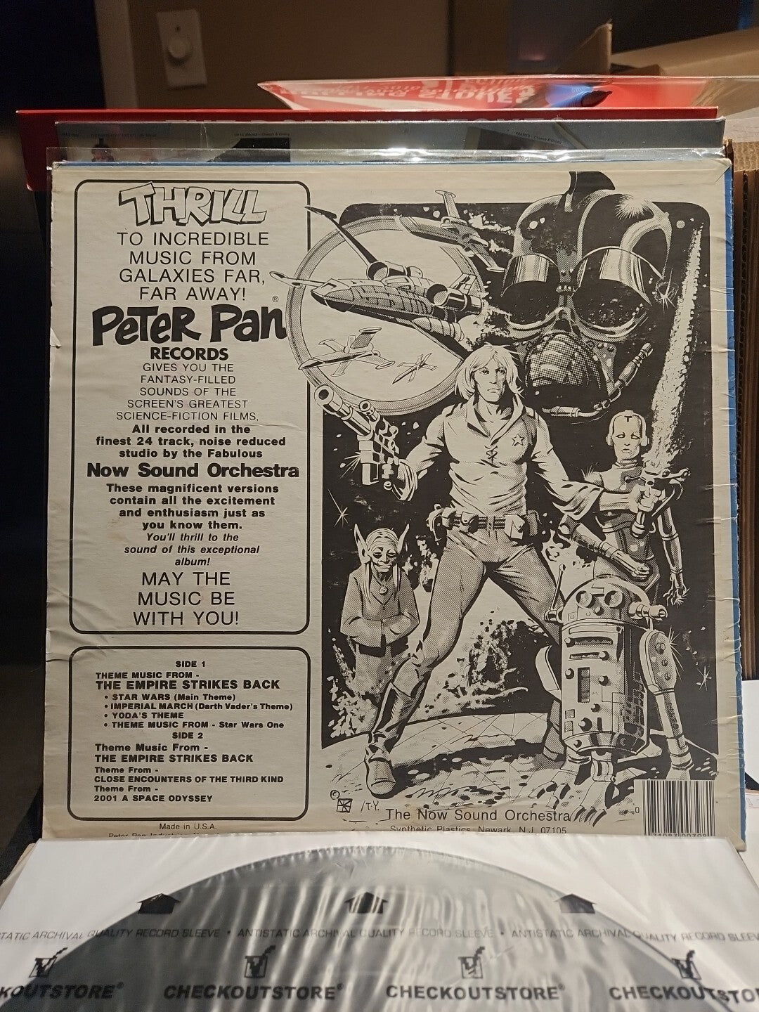 Themes From Empire Strikes Back Star Wars 2001 Peter Pan Records LP Vinyl 1980