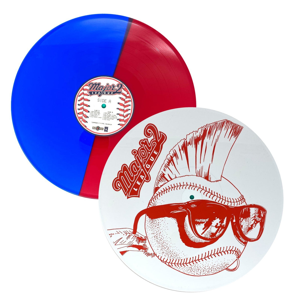 MAJOR LEAGUE 2 SOUNDTRACK LP Vinyl Record WILD THING ETCHING Cleveland Split Col