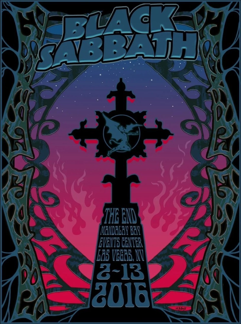 AUTHENTIC BLACK SABBATH POSTER Mandalay Las Vegas Feb 13th 2016 Ozzy Osbourne AE