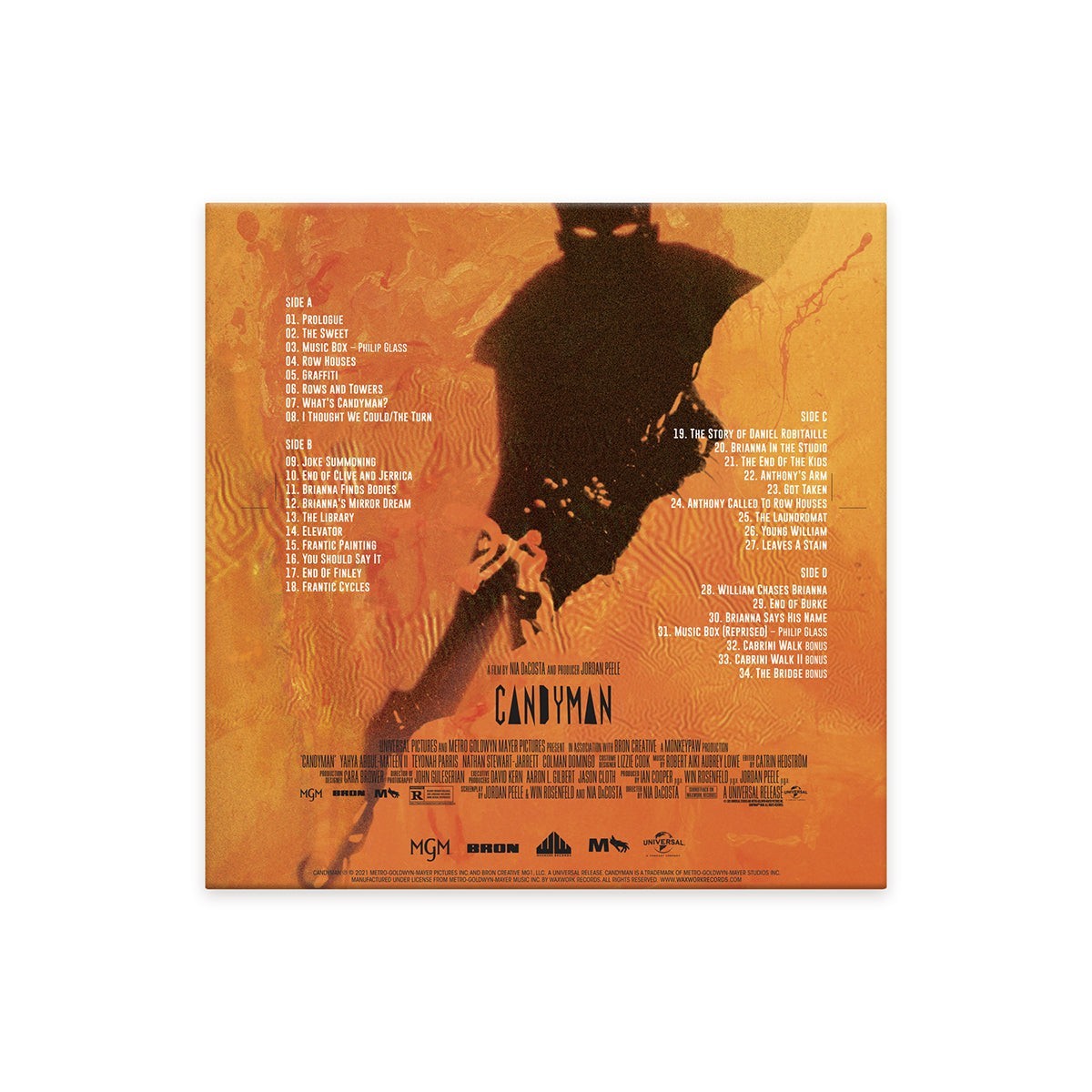 Candyman (Original Soundtrack) Robert Aiki Aubrey Lowe Waxwork Records Vinyl LP