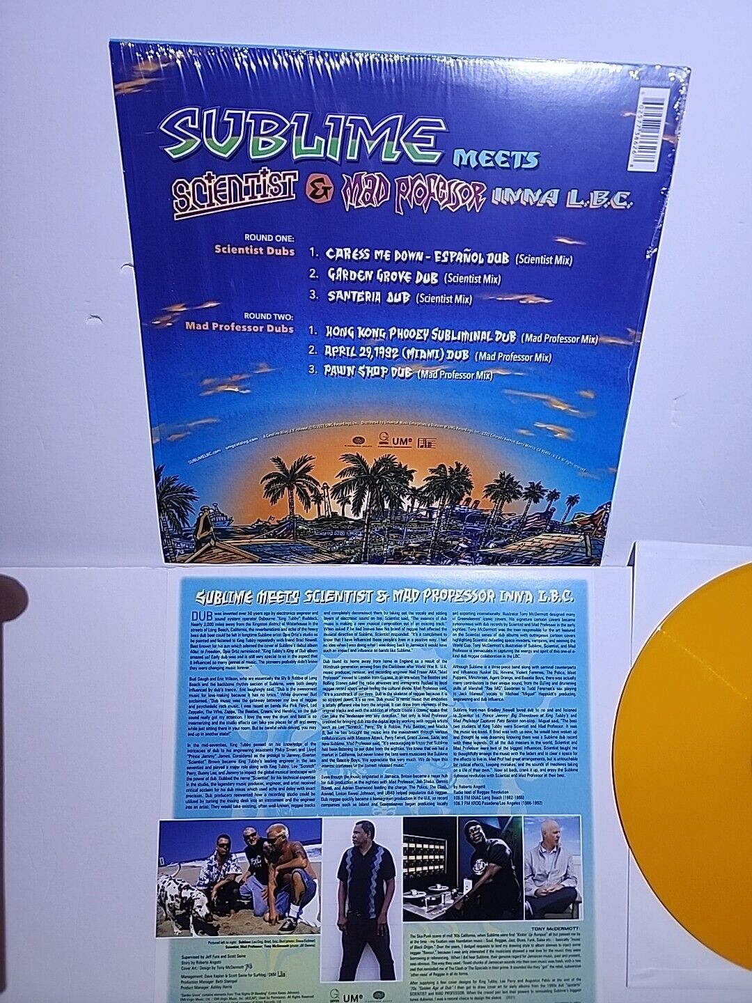 SUBLIME - MEETS MAD SCIENTIST - LTD RSD - YELLOW SUN VINYL LP RECORD DUB RASTA