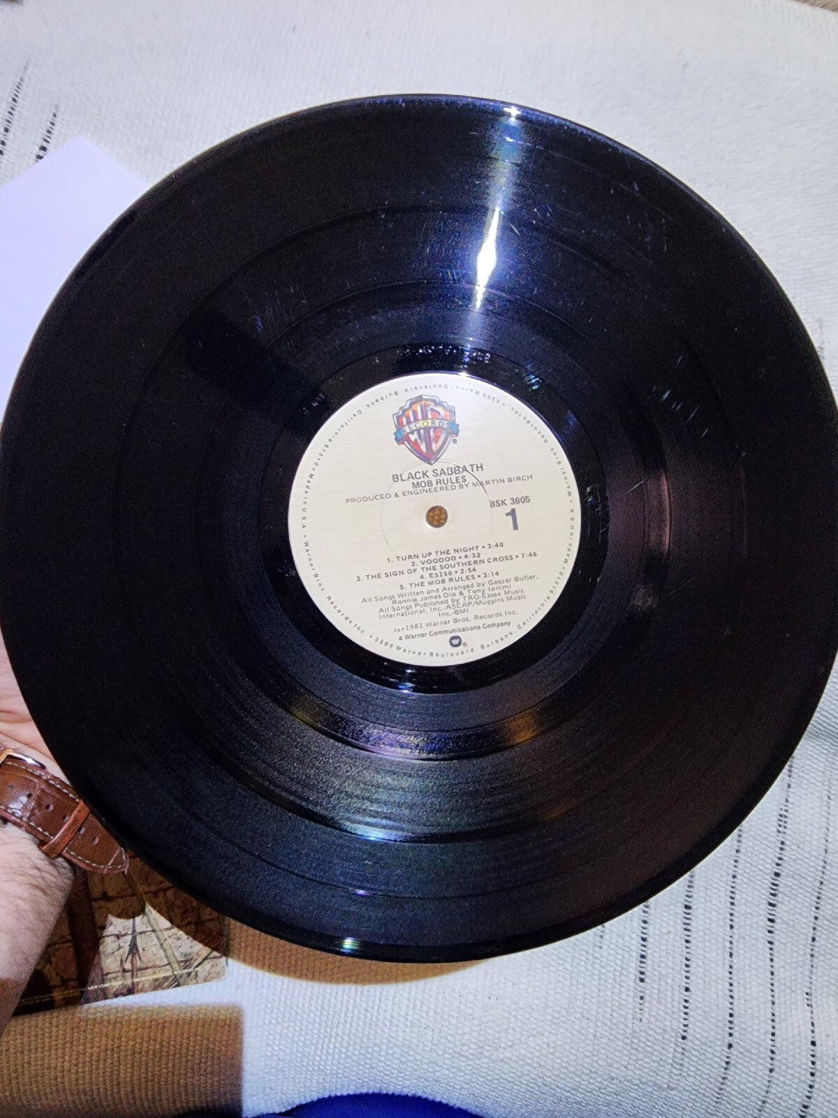 Black Sabbath Mob Rules Original FIRST Press LP 1981 BSK 3605 RONNIE JAMES DIO