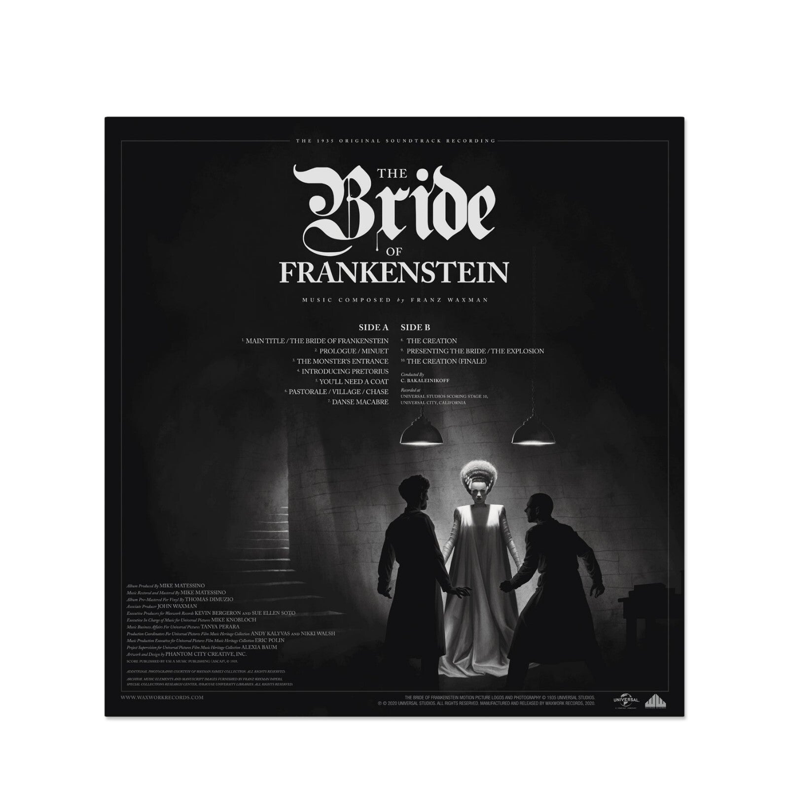 The Bride of Frankenstein Horror Soundtrack Vinyl LP Record Album WAXWORK COLOR