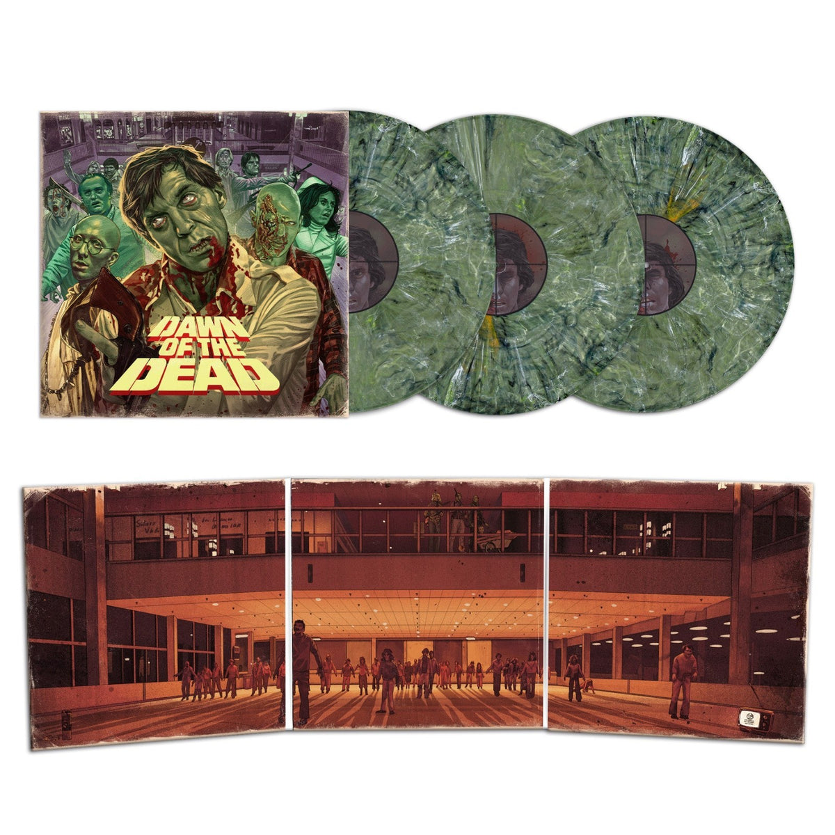 Dawn Of The Dead Horror Movie Soundtrack Vinyl 3 LP Record Color George A Romero