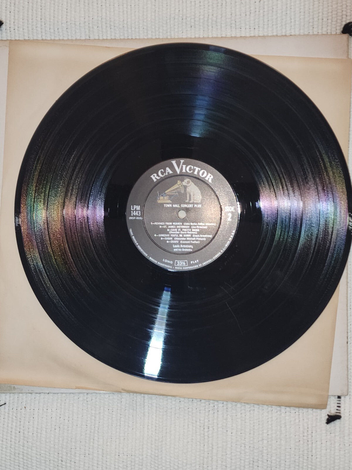 Louis Armstrong And His Orchestra ‎– Town Hall Concert Plus RCA, LPM 1443, VG+
