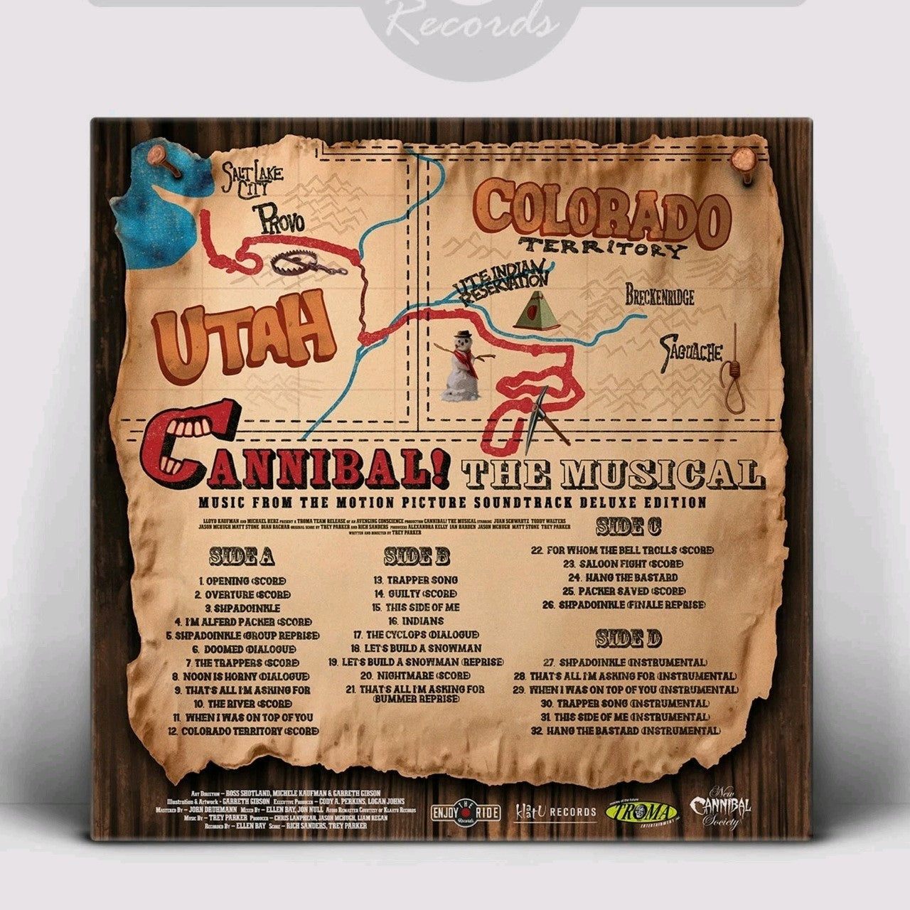 Cannibal! The Musical by Trey Parker 2 LP Vinyl Record Book of Mormon South Park