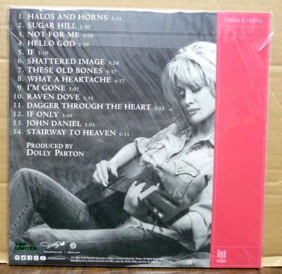 DOLLY PARTON Halos & Horns VMP 2-LP Limited LTD009 Blue Galaxy Colored Vinyl NEW
