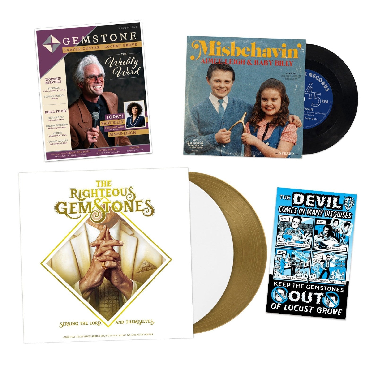 The Righteous Gemstones Season 1 Soundtrack Vinyl Color Variant Bonus 7" Waxwork