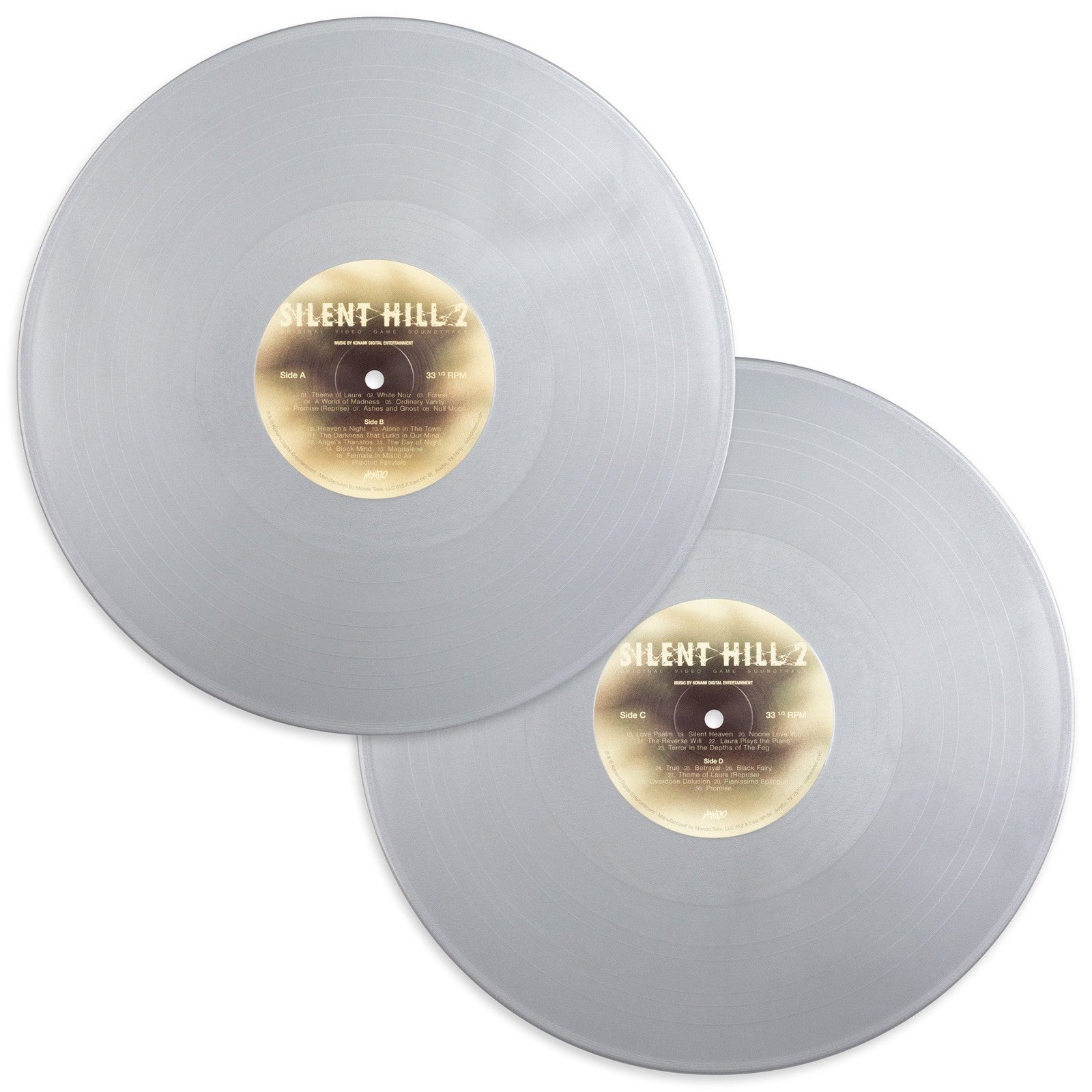Silent Hill 2 Original Video Game Vinyl Soundtrack Silver Color 2 x LP Record