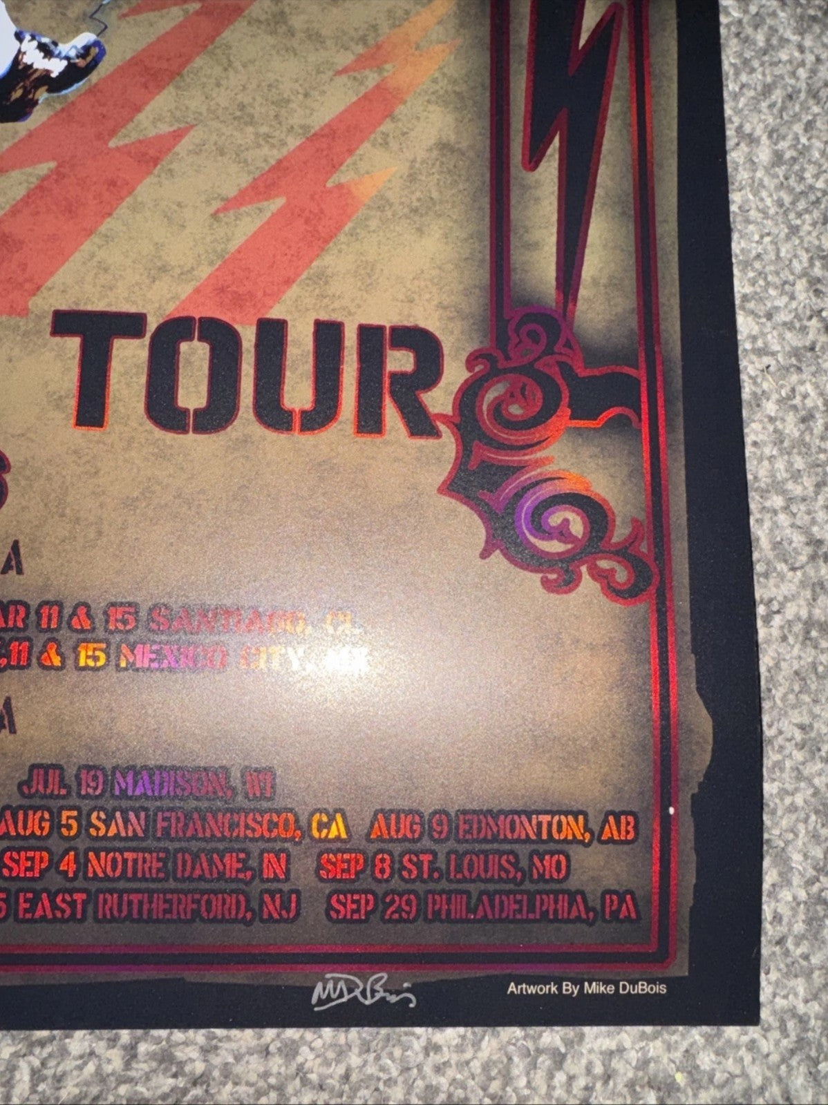 AC/DC Official Power Up Tour Poster 2026 FOIL Latin & North American Signed AE