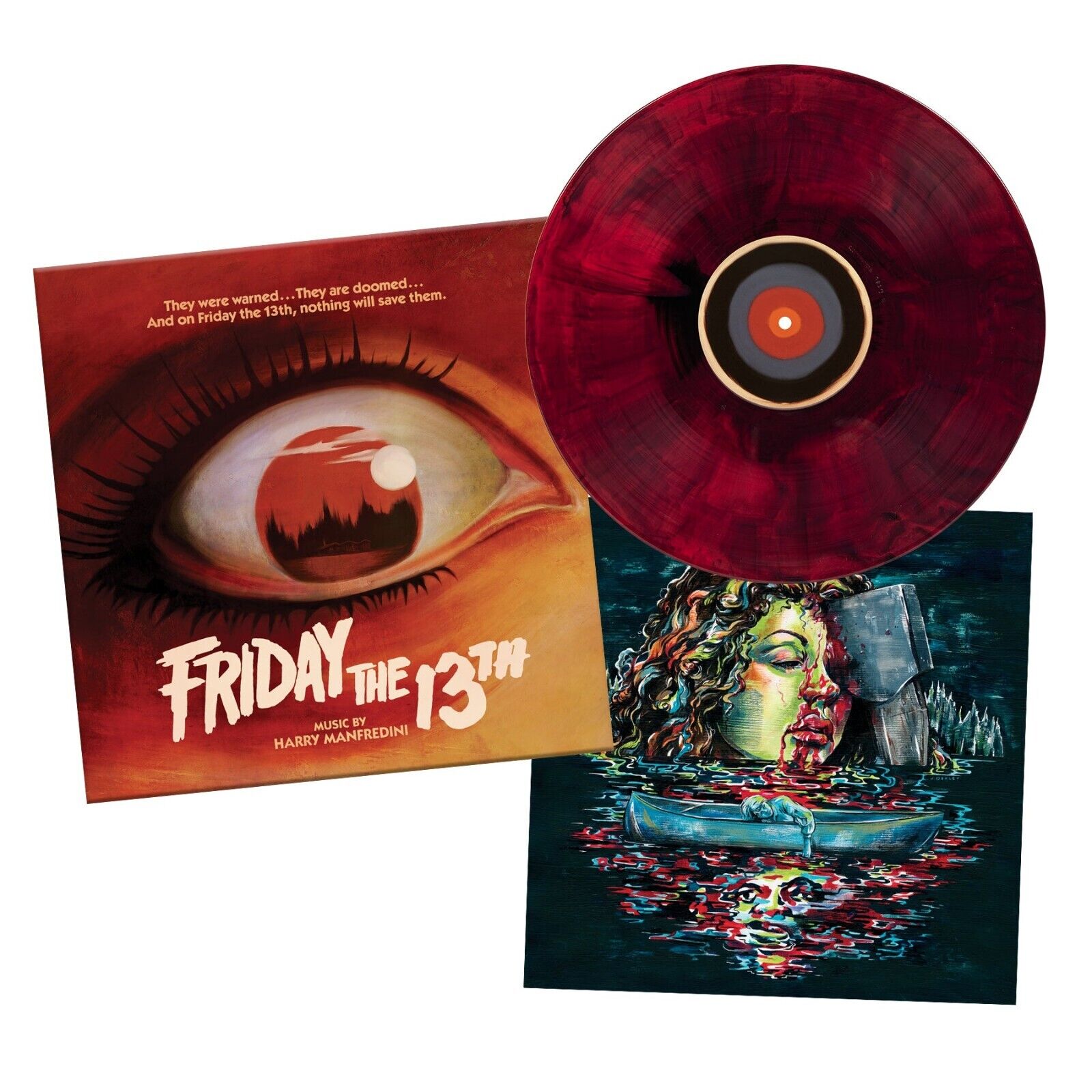 Friday the 13th Original Soundtrack Vinyl LP "Bloody Lake" Variant Waxwork LTD