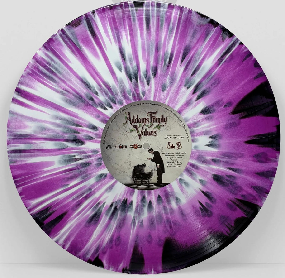 Addams Family Values Soundtrack Color Swirl Vinyl LP Limited Pressing Halloween