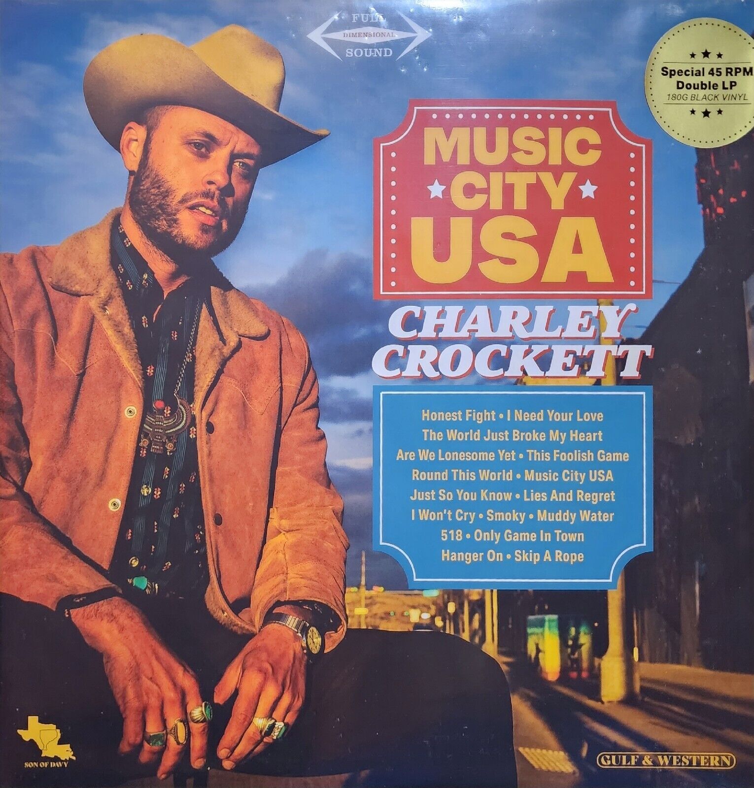 Charley Crockett Music City USA (45 RPM, 180 Gram Vinyl) (2 LP) Country Album