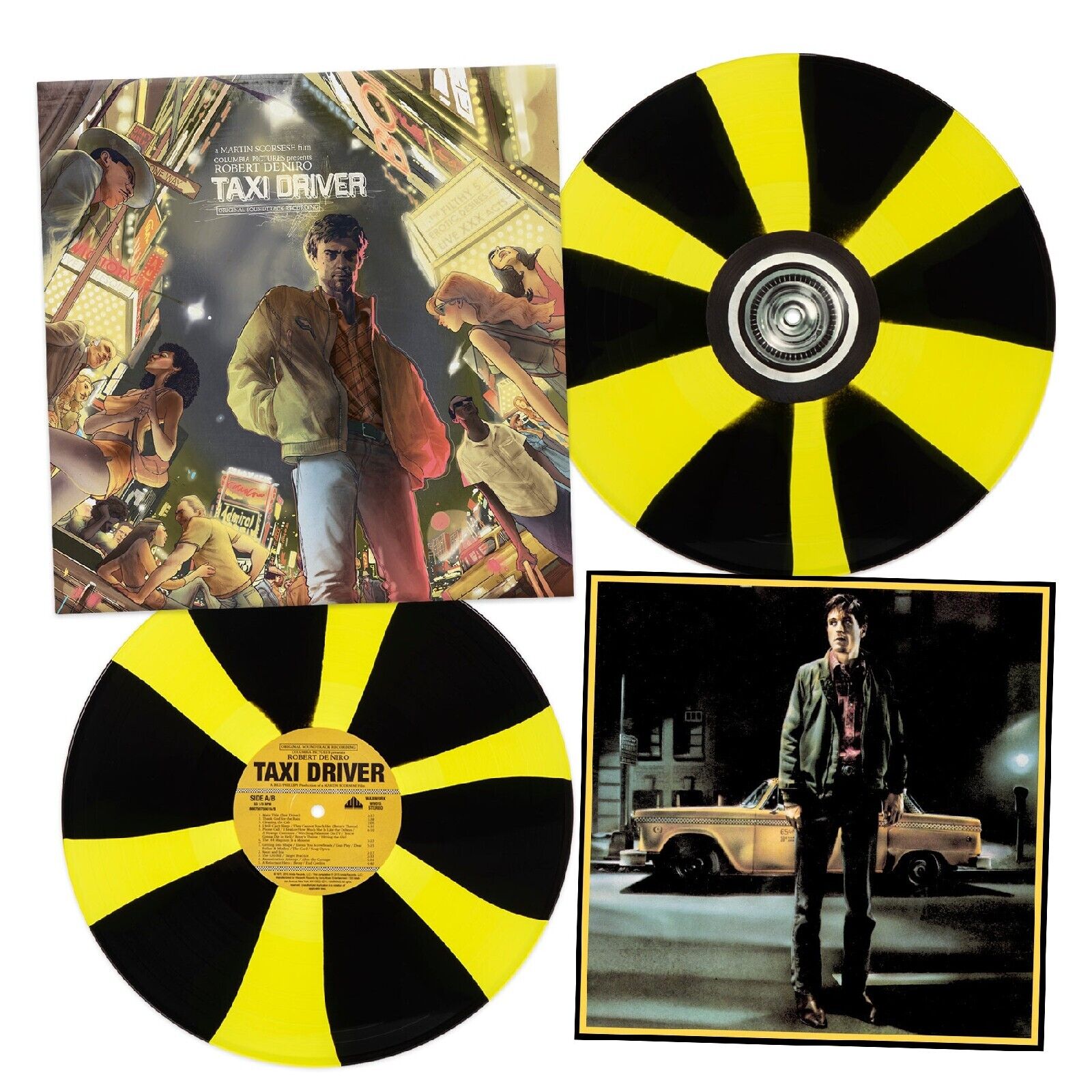 Taxi Driver Vinyl Soundtrack Soundtrack 2 LP Cab Yellow Black Pinwheel Waxwork