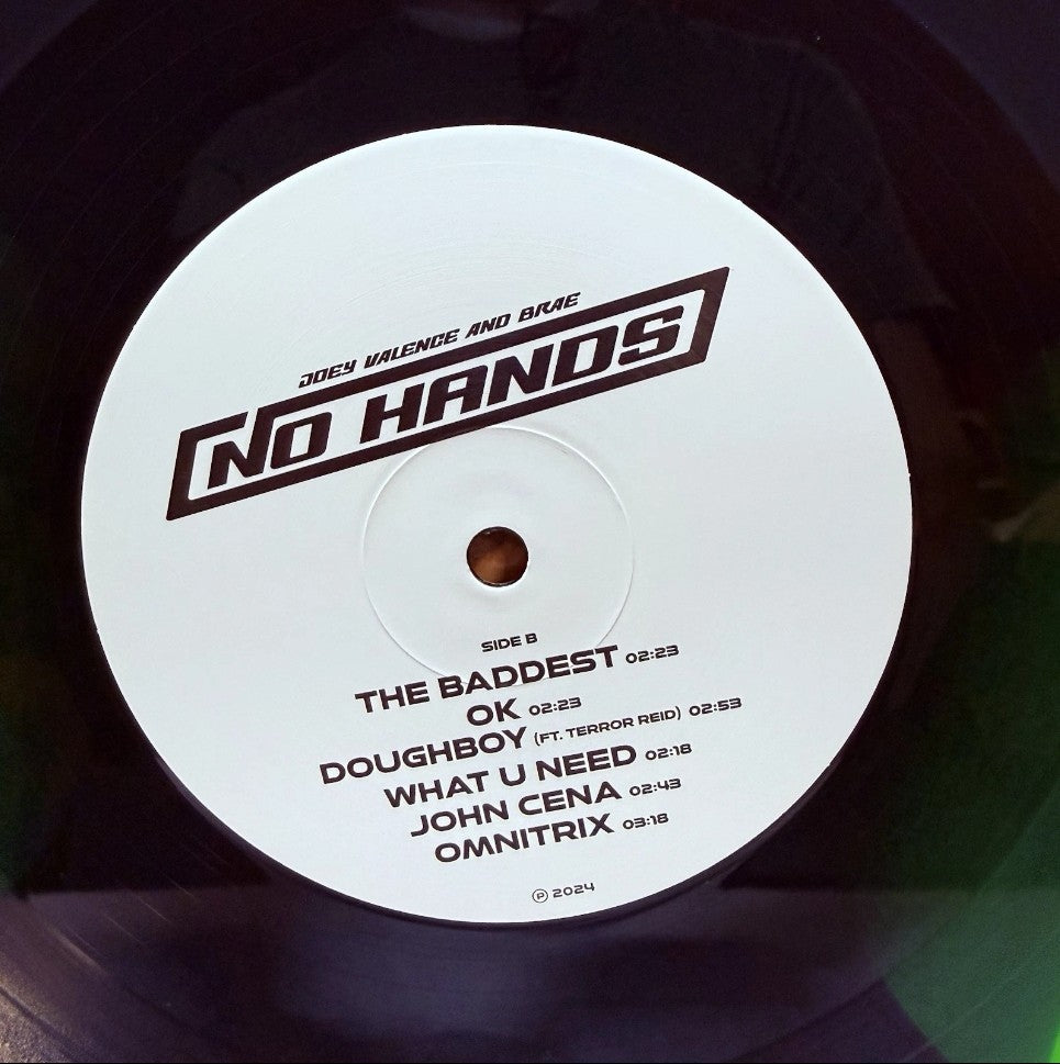 JOEY VALENCE & BRAE - No Hands LP -OG 2024 SEALED US - GREEN + BLACK [ALIEN] LTD