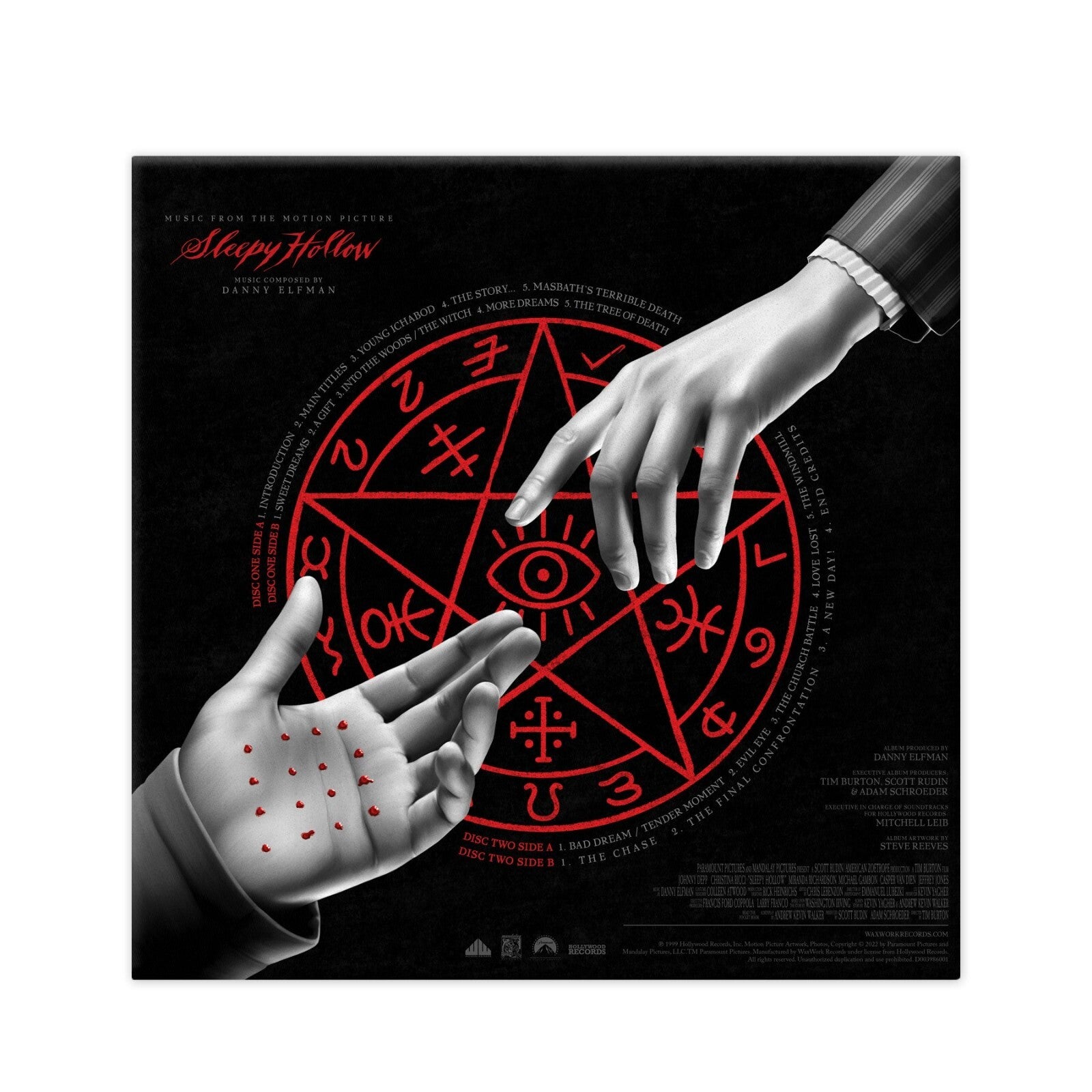 Sleepy Hollow Soundtrack 1999 (HEADLESS HORSEMAN VINYL) 2 LP Horror Score Elfman