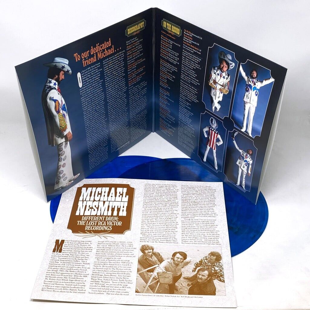 Michael Nesmith 2LP Different Drum The Lost Recordings Monkees Blue Vinyl Record