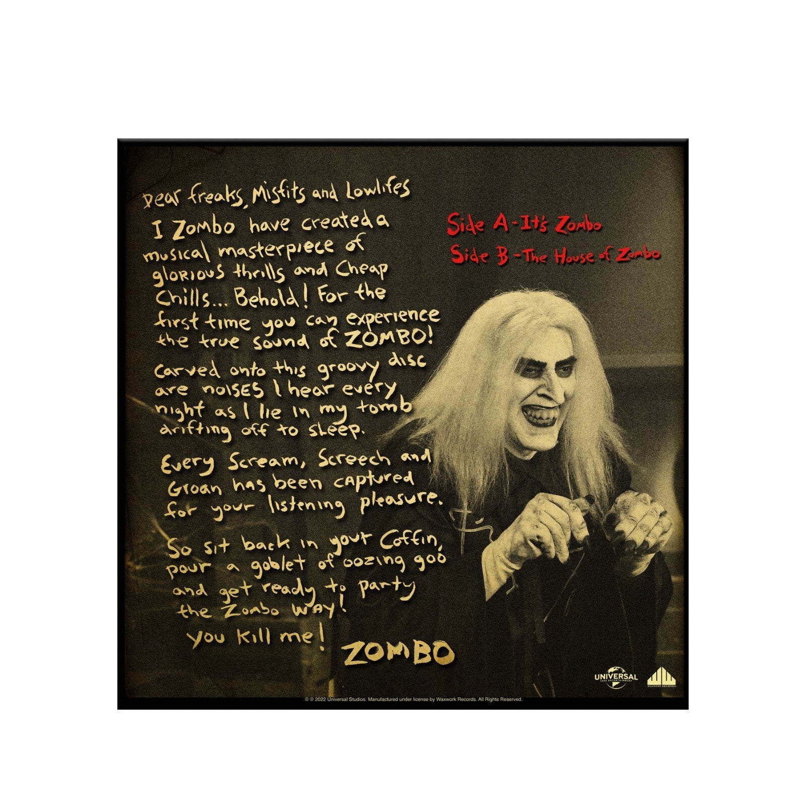 Rob Zombie - It's Zombo! 12” Single THE MUNSTERS Horror Soundtrack VINYL