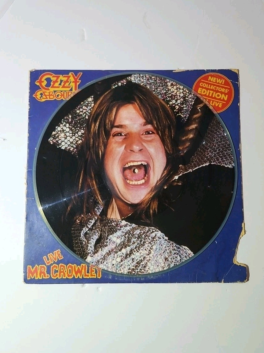 OZZY OSBOURNE LIVE MR.CROWLEY Picture Disc Vinyl Record EP RARE PROMO 81 Sabbath