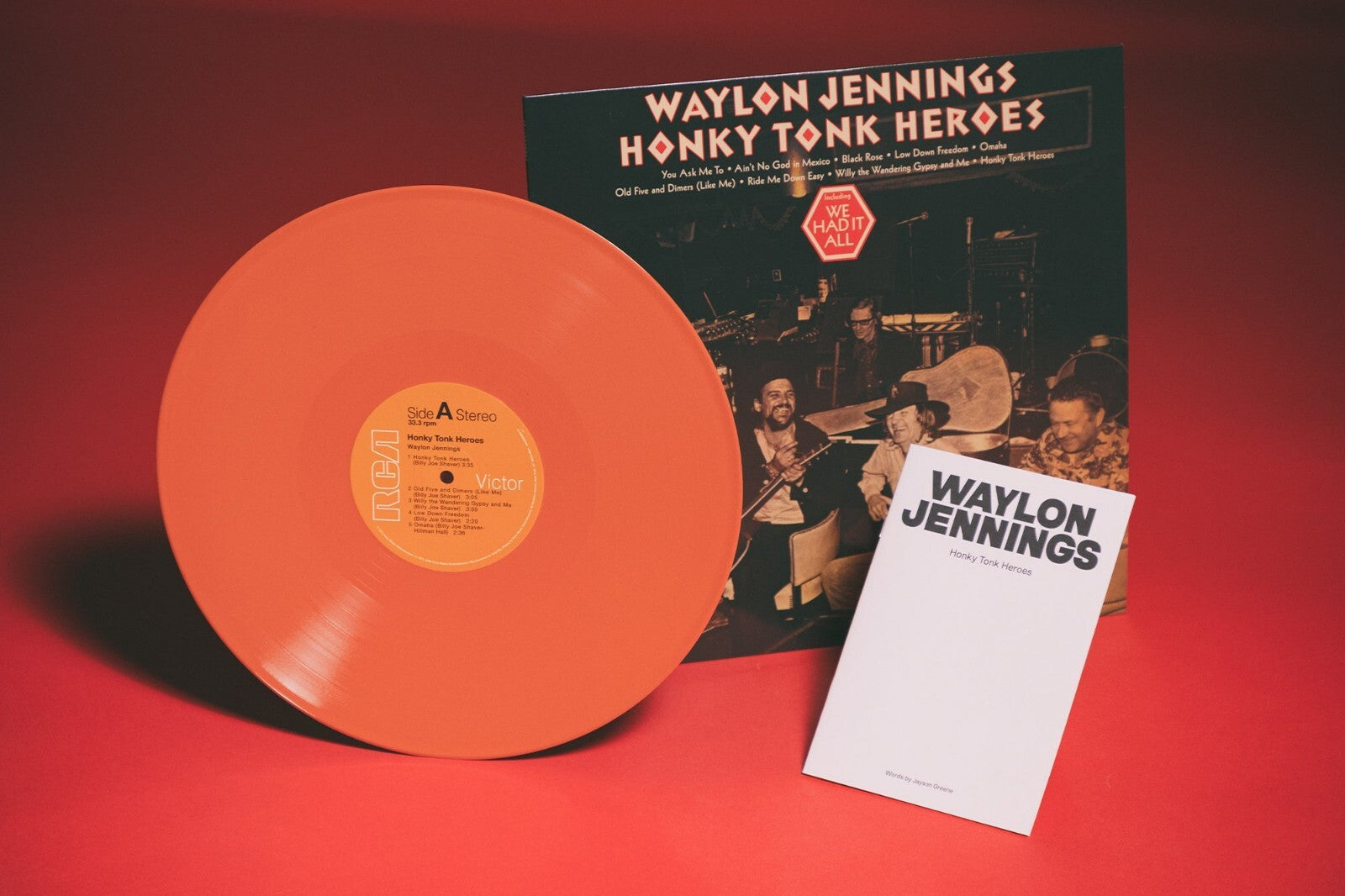 WAYLON JENNINGS HONKY TONK HEROES LIMITED 180G COLOR VINYL LP 70S OUTLAW COUNTRY