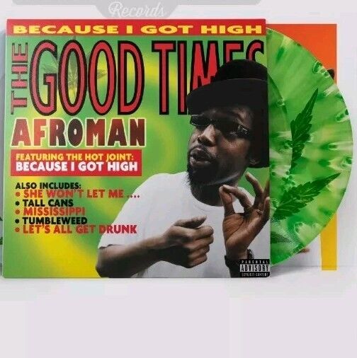 Afroman The Good Times Because I Got High Original LP Leaf Green Colored Vinyl