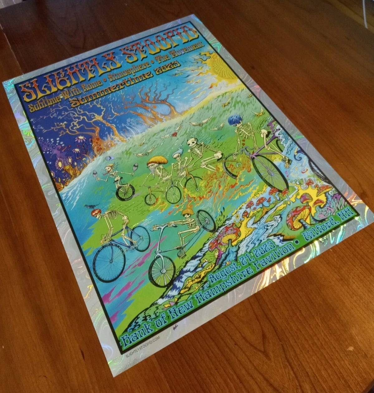 Slightly Stoopid Foil Poster August 24 - Summertime 2023 - Signed by Mike Dubois