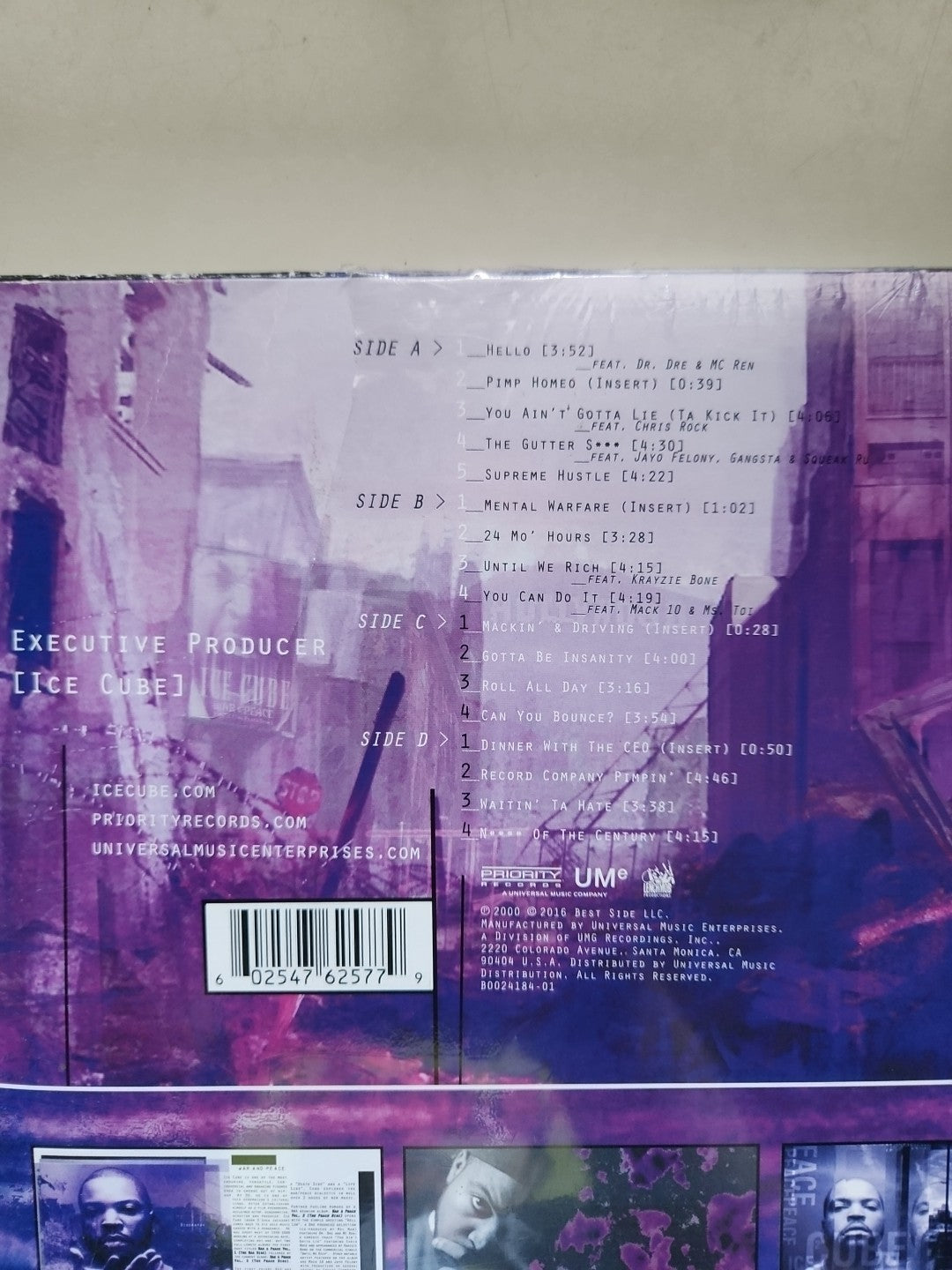 Ice Cube - War & Peace Vol. 2 (2LP, 2016 Reissue, Mack 10, MC Ren, Jayo Felony)