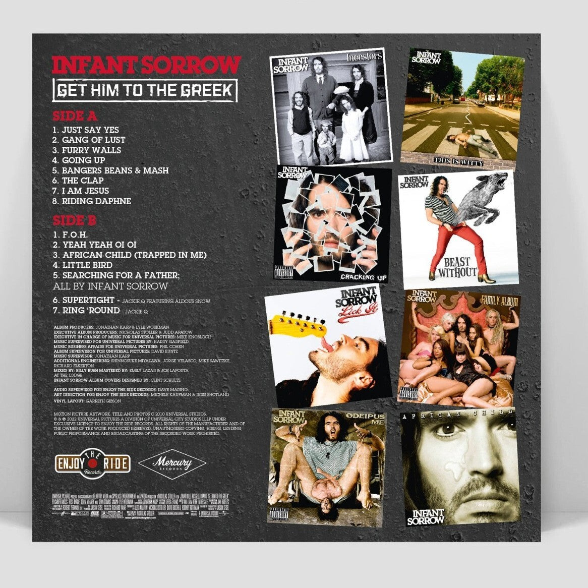 Infant Sorrow Get Him To The Greek OST Flag Swirl Colored Vinyl LP Russell Brand