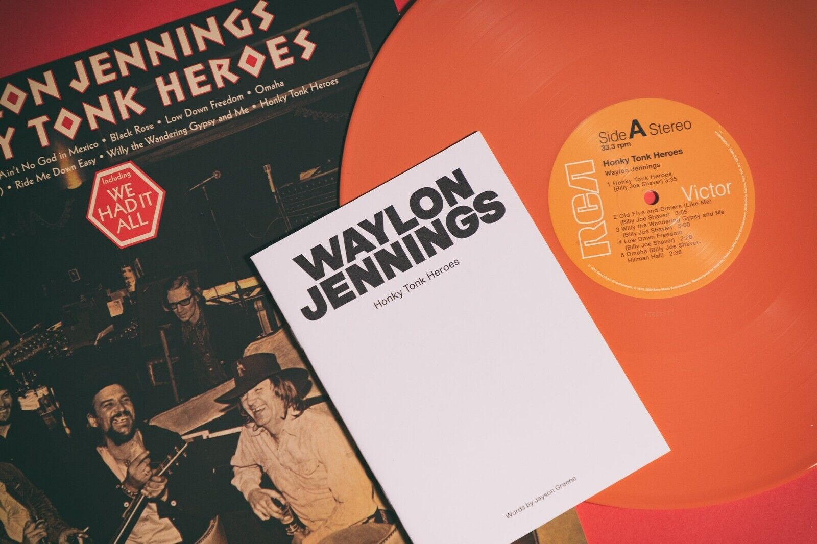 WAYLON JENNINGS HONKY TONK HEROES LIMITED 180G COLOR VINYL LP 70S OUTLAW COUNTRY