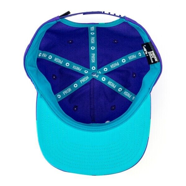 Phish Donut Brim Logo Embroidered Ball Cap Dad Hat Purple + Teal Dry Goods NEW