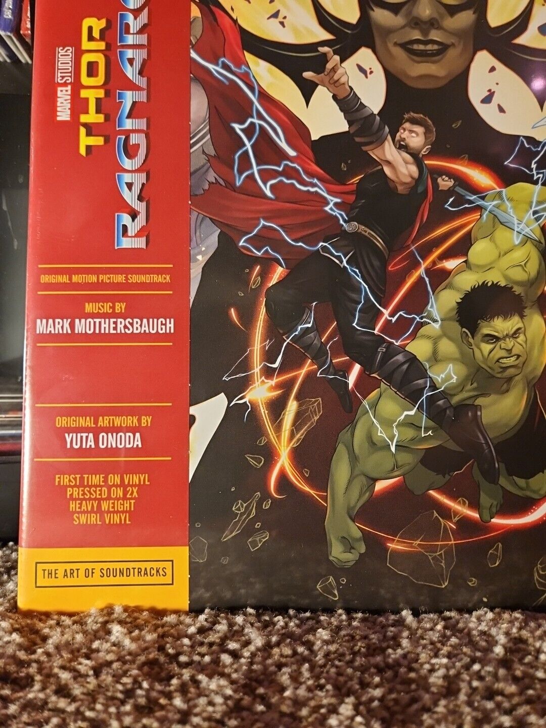 THOR RAGNAROK Marvel Soundtrack 2 LP Record on Neon Swirl Color Vinyl MONDO NEW