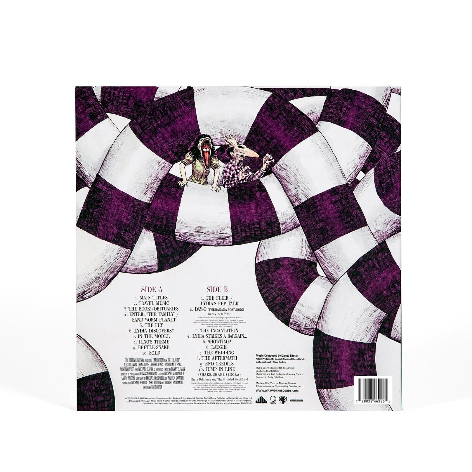 Beetlejuice WaxWork “Beetlejuice Swirl” Colored Limited Vinyl Record LP NEW