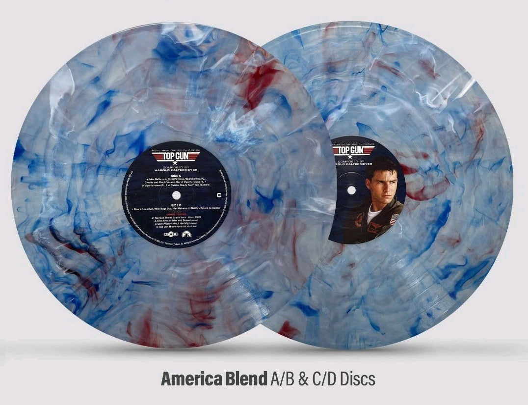 TOP GUN Music From The Movie America Swirl Vinyl 2 LP Limited 350 Deluxe OST