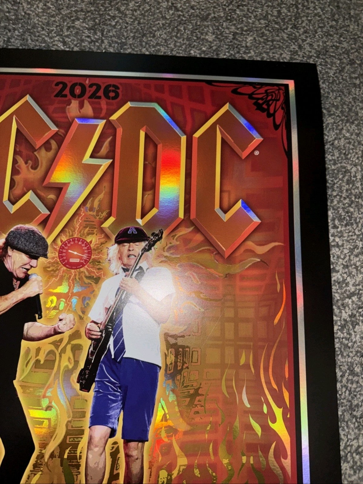 AC/DC PWR•UP Tour • 2026Artwork NEW  GENUINE FOIL PRINT - SIGNED BY ARTIST 18x24