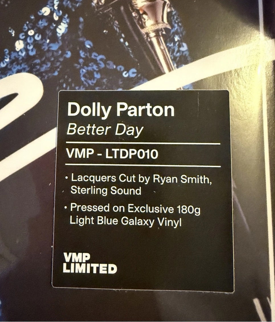 DOLLY PARTON BETTER DAY VINYL NEW! LIMITED 180 GRAM BLUE GALAXY LP! JUST LEAVING
