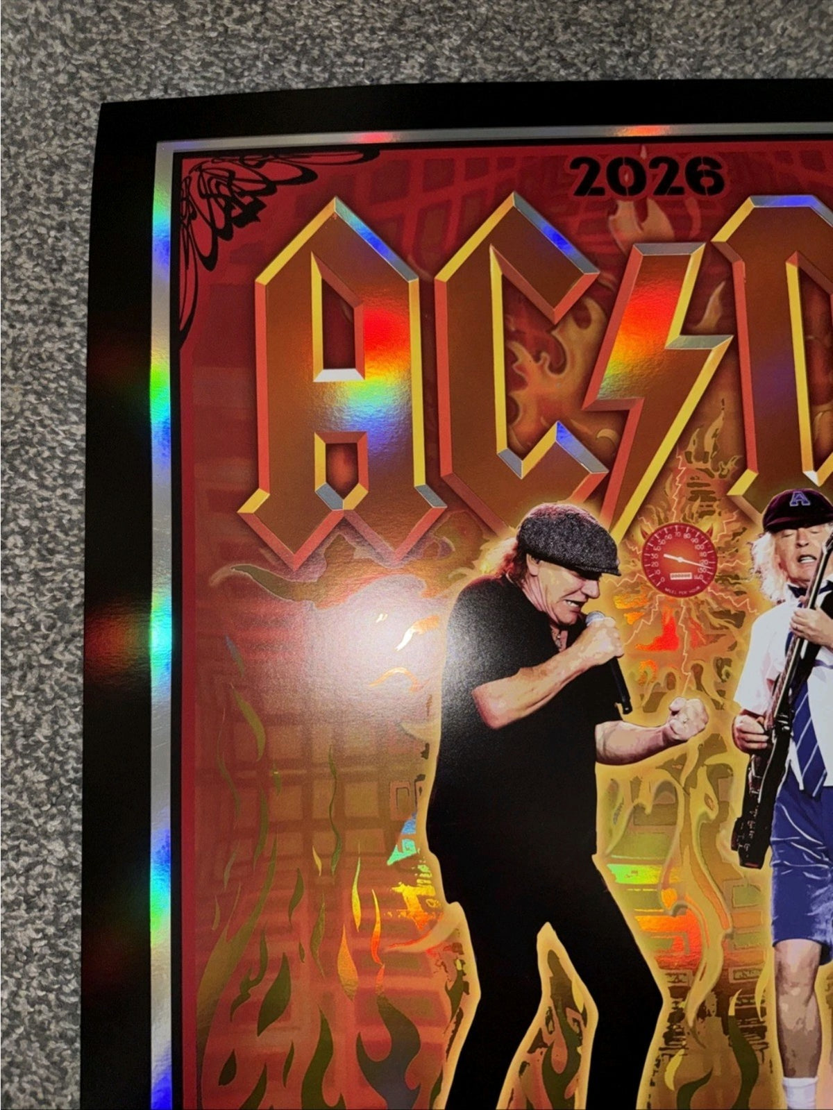 AC/DC PWR•UP Tour • 2026Artwork NEW  GENUINE FOIL PRINT - SIGNED BY ARTIST 18x24
