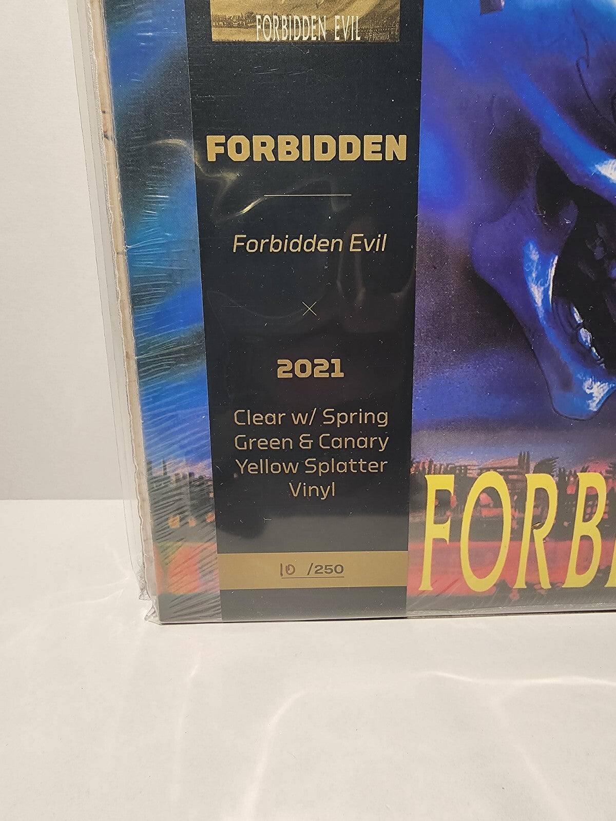 FORBIDDEN EVIL LP Numbered #10 of 250 Clear + Green + Yellow Vinyl 2021 REVOLVER