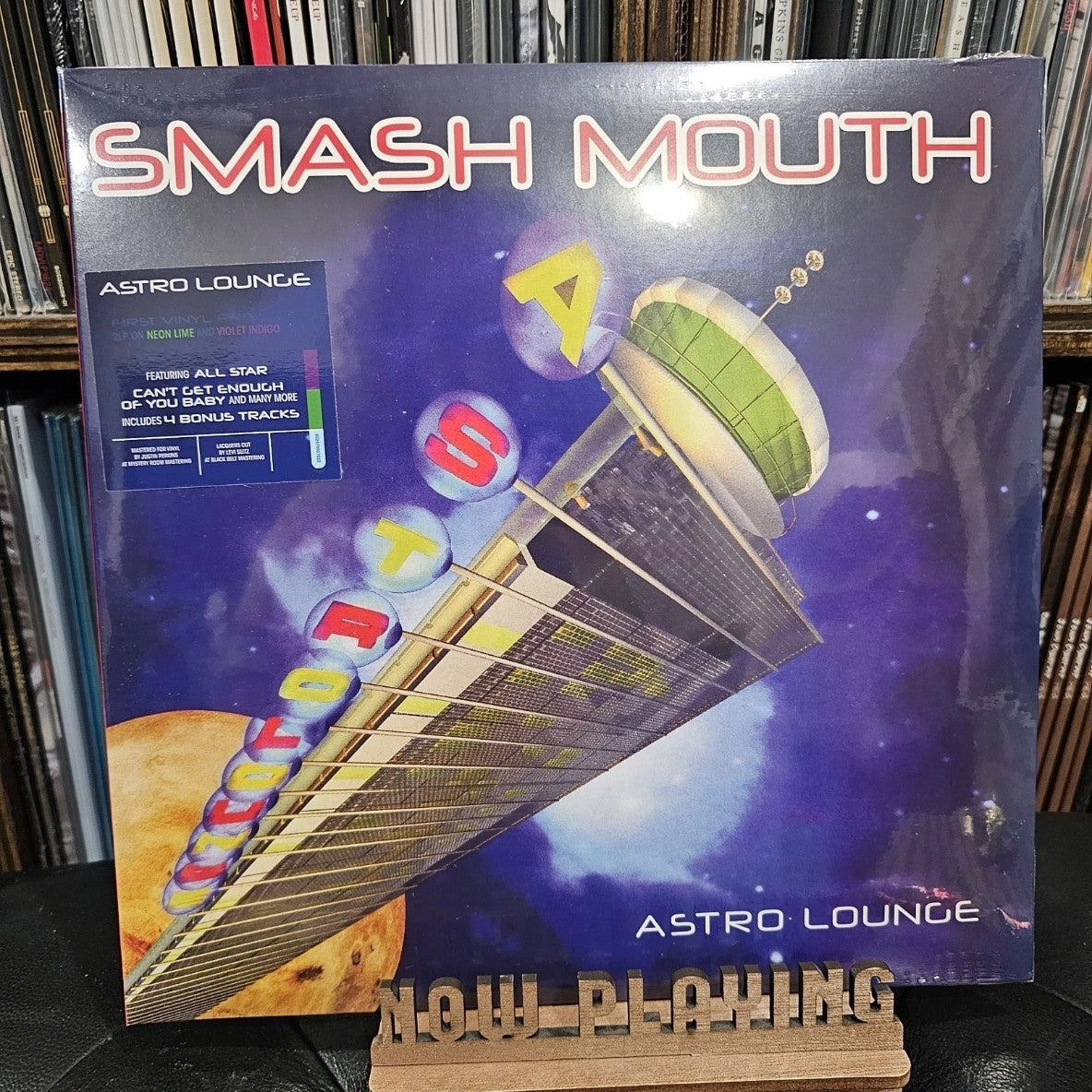 Smash Mouth ASTRO LOUNGE + 4 BONUS Neon Lime/Violet Indigo 2 LP Vinyl NEW/SEALED