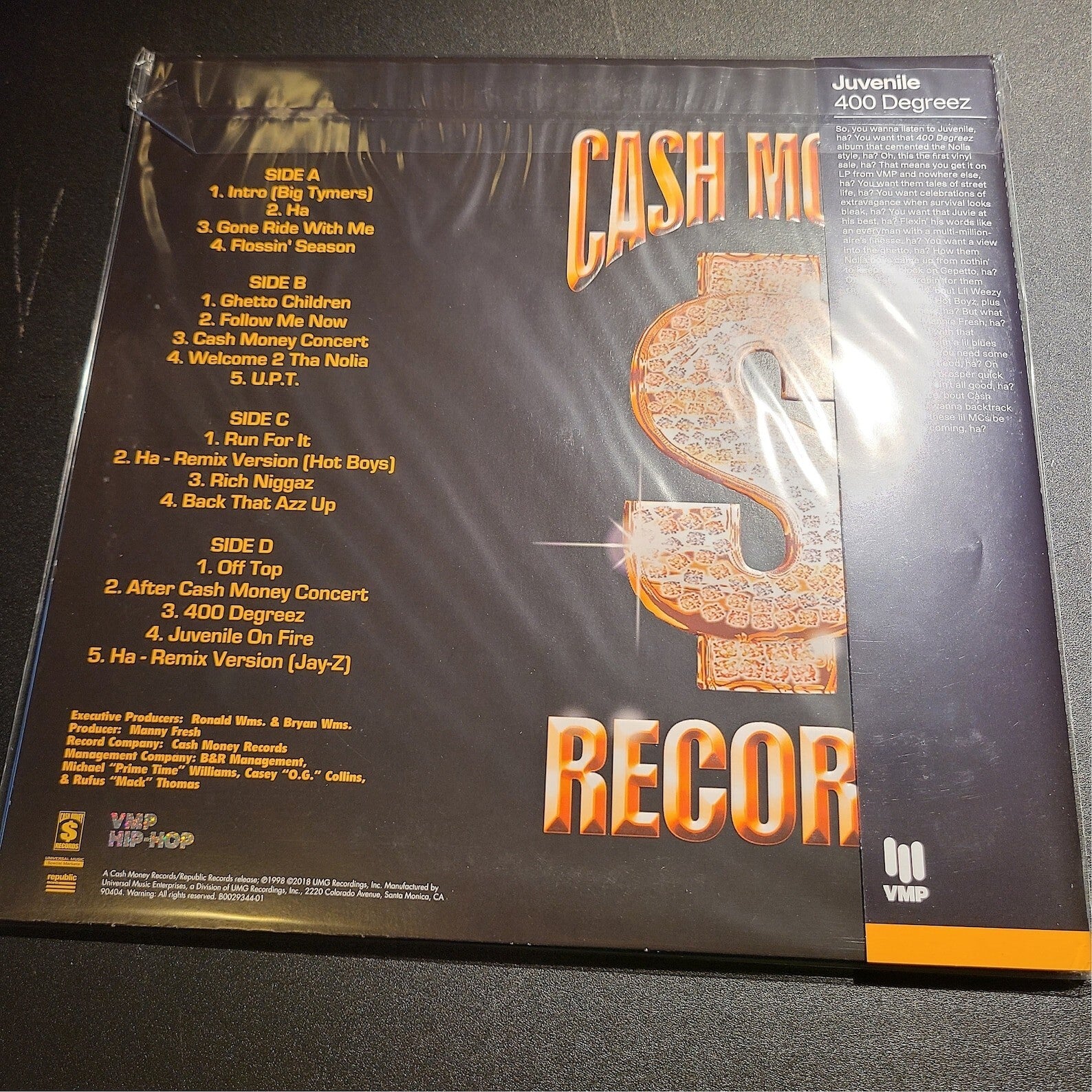 JUVENILE 400 DEGREEZ VINYL NEW! LIMITED YELLOW 180 GRAM LP! BACK THAT AZZ UP, HA