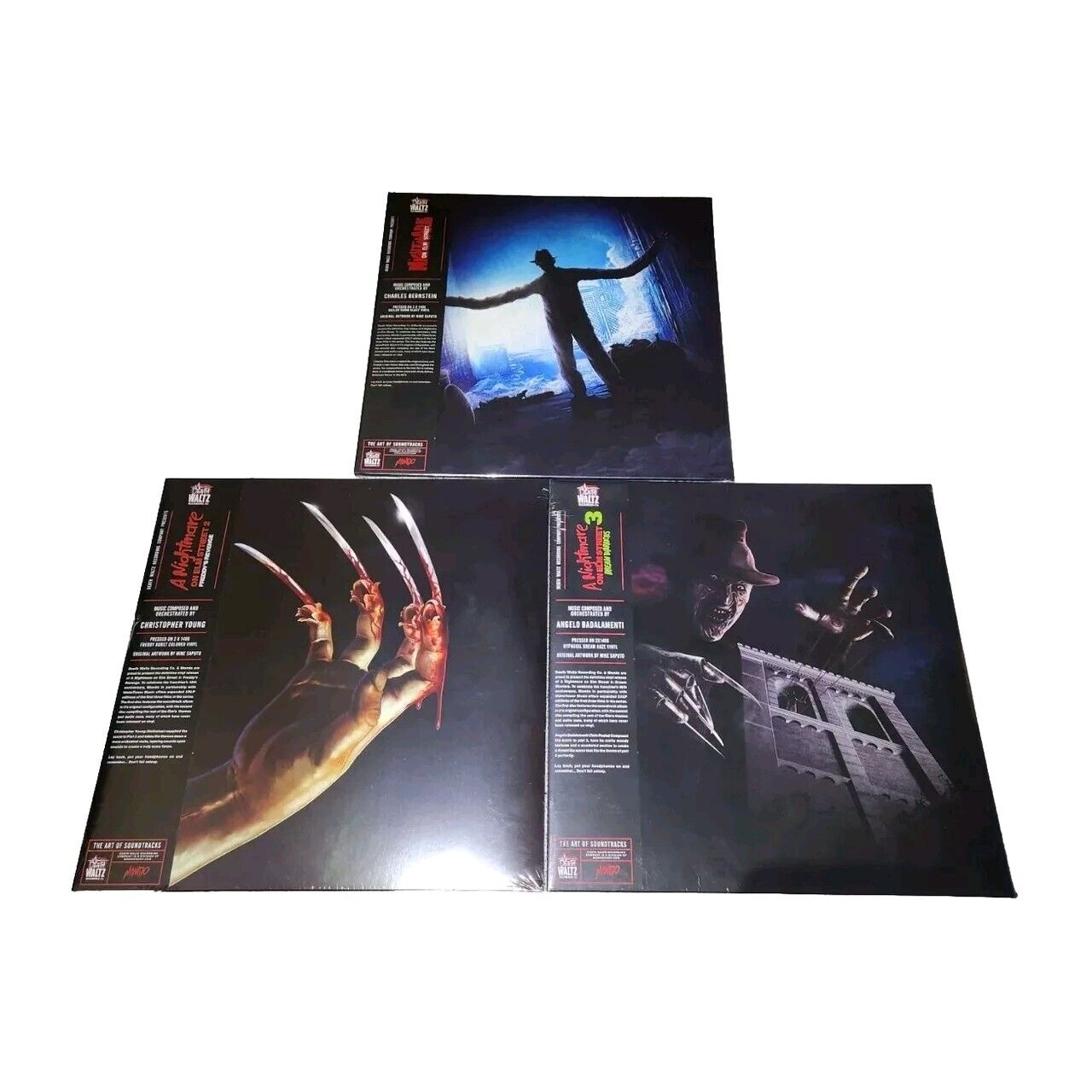 A Nightmare on Elm Street Soundtrack - MONDO LIMITED COLORED VINYL LOT 1 2 3