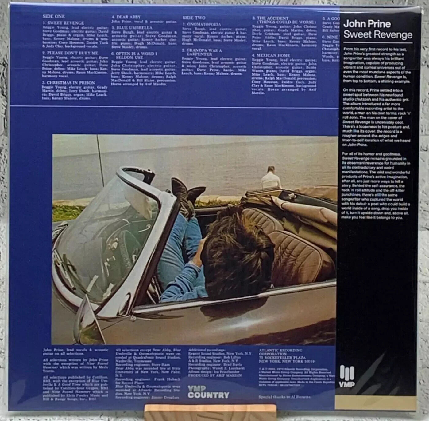 John Prine Sweet Revenge Black Blue Smoke LP 180 Gram Vinyl Me Please VMP CW033