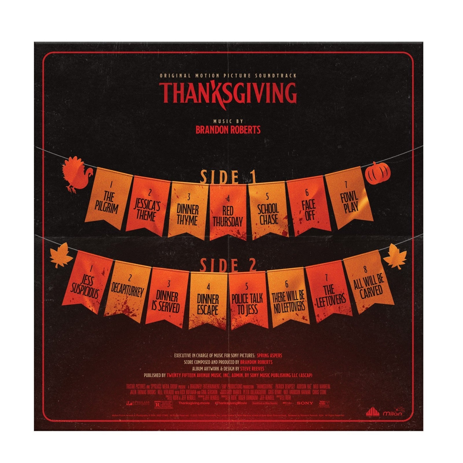 Thanksgiving Horror Movie Soundtrack / Score (Vinyl LP) Color Variant Eli Roth