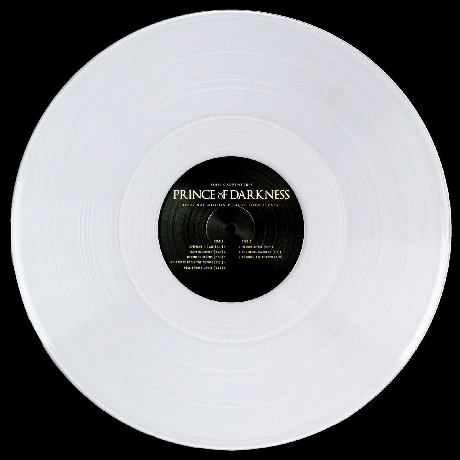 Prince of Darkness Motion Picture Soundtrack Clear Vinyl LP Horror John Carpenter