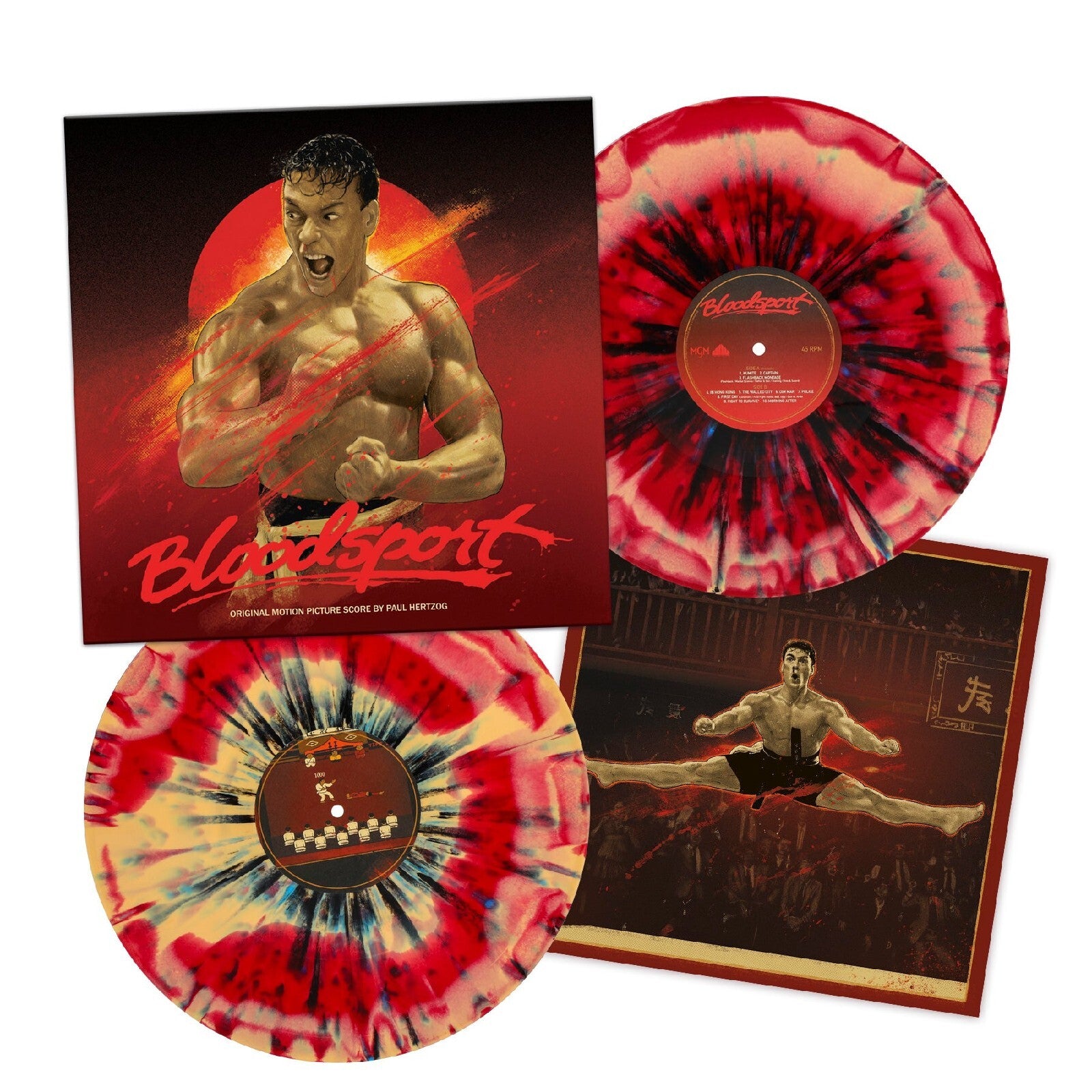 Bloodsport Movie Soundtrack Score "Kumite" Splattered Color Vinyl LP JC VanDamme