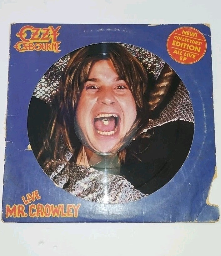 OZZY OSBOURNE LIVE MR.CROWLEY Picture Disc Vinyl Record EP RARE PROMO 81 Sabbath