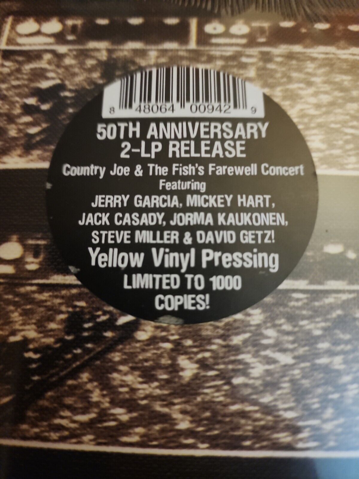 COUNTRY JOE THE FISH & FRIENDS 2 LP Live! Fillmore West 1969 Jerry Garcia COLOR